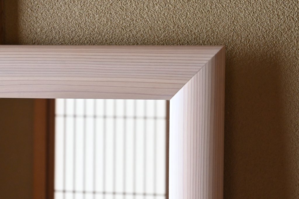 千代木工SOL吉野杉SENNOKIセンノキミラー和室おしゃれ木枠姿見日本製鏡